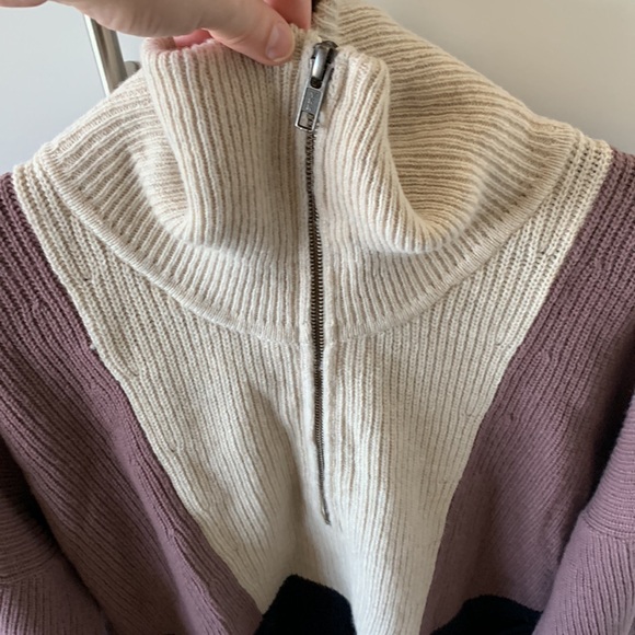 Madewell Glenbrook pull over color block sweater, size L - Picture 8 of 11